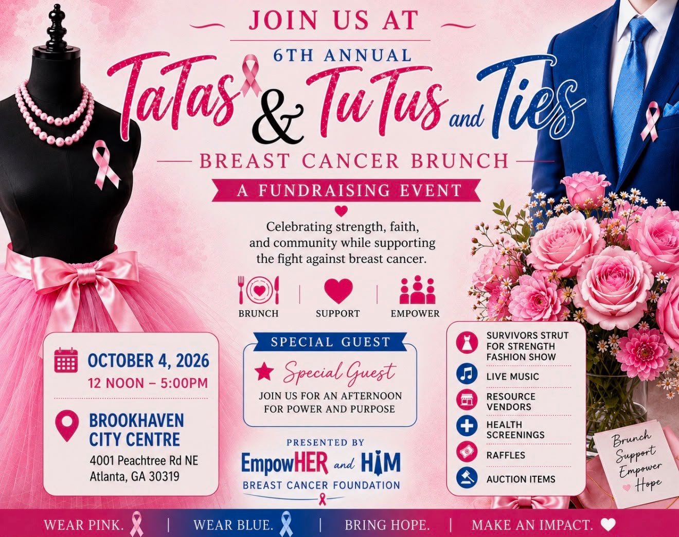 TaTas, TuTus, and Ties breast cancer awareness event